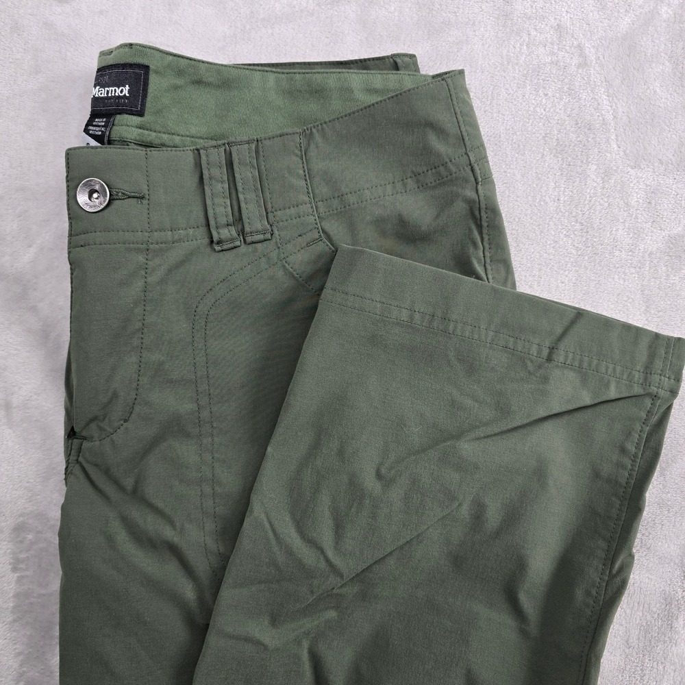 Marmot Size 8 Lobos Convertible‎ Hiking Pants Crocodile Green Zip Off Legs
